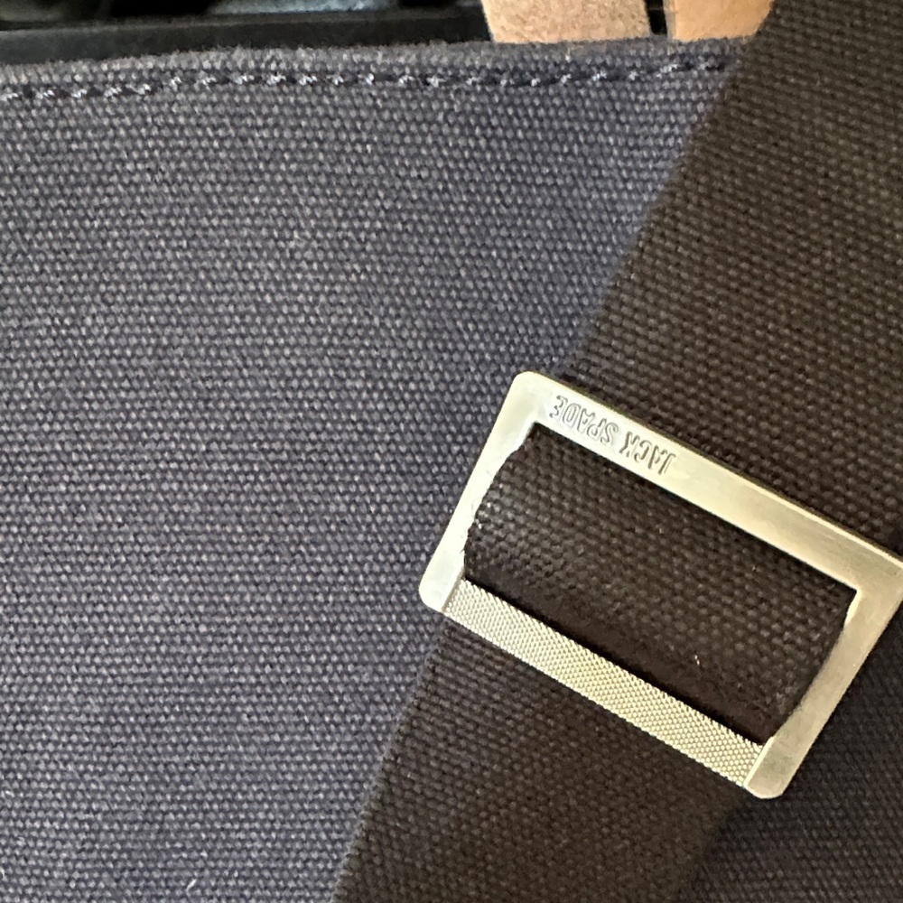 Jack Spade Men’s Navy Canvas Dipped Tote Bag - Picture 3 of 6